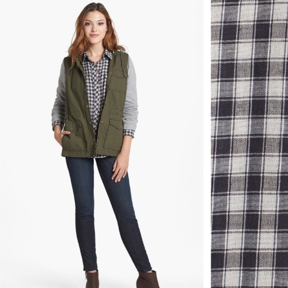 Lucky Brand Dixie Gingham Western Shirt